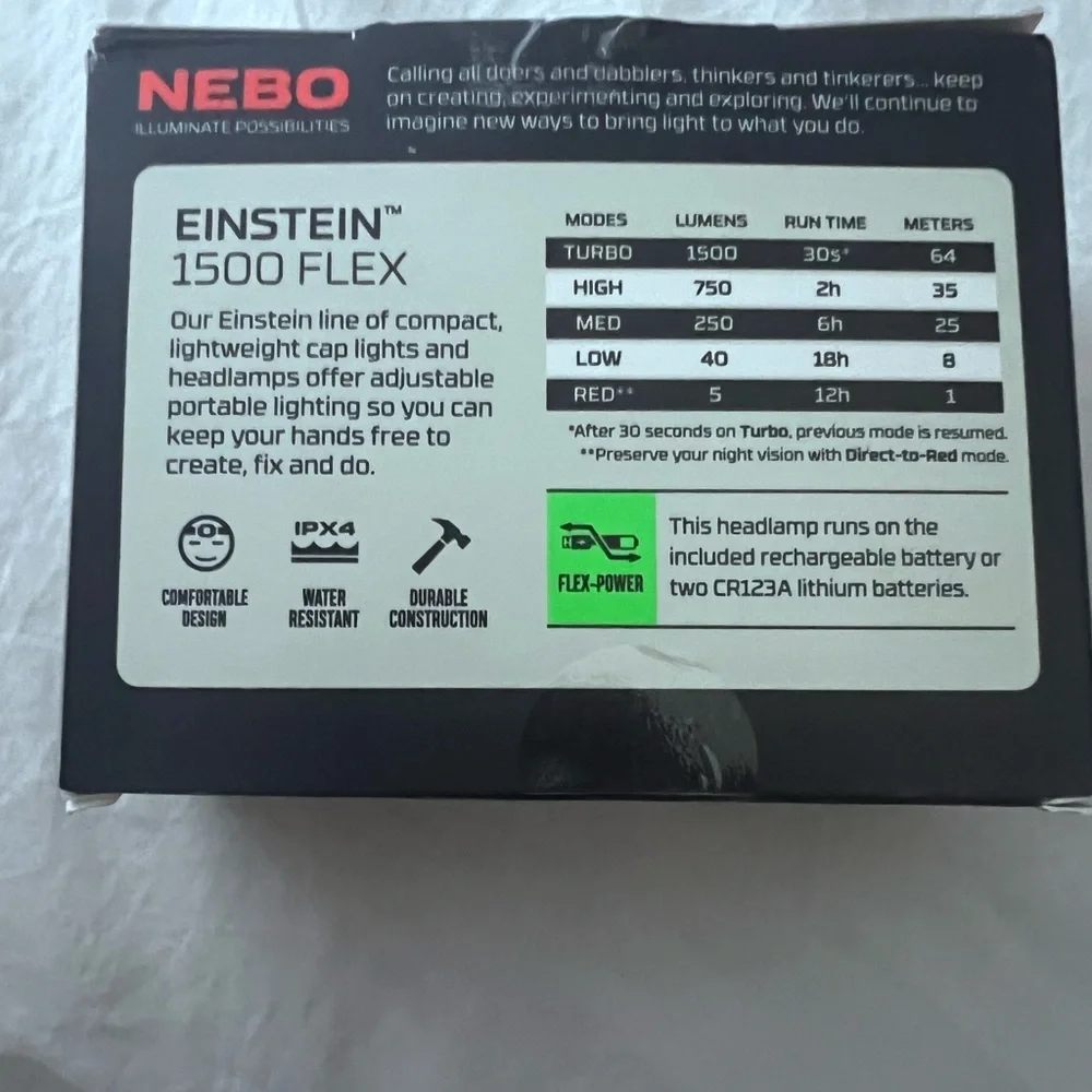 Einstein 1500 Flex Black Headlamp